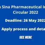 The Ibn Sina Pharmaceutical Ind Ltd. Job Circular 2022