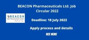 BEACON Pharmaceuticals Ltd. Job Circular 2022