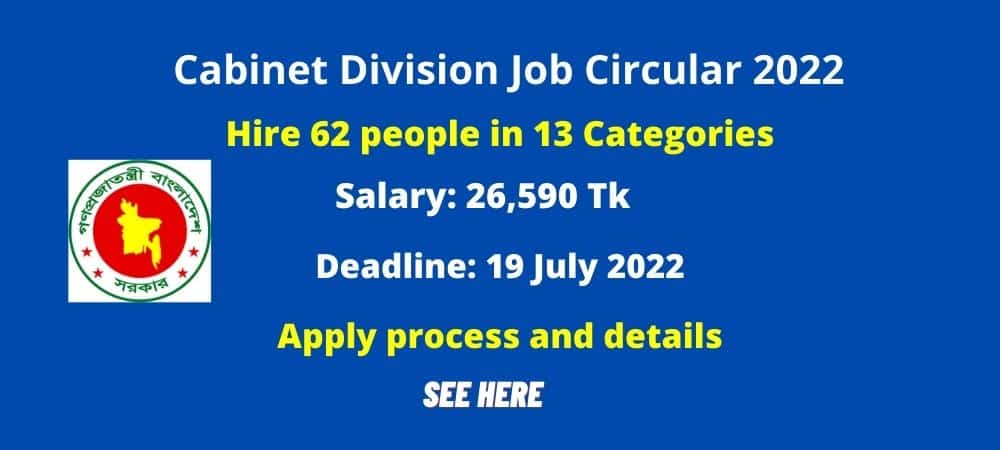 Cabinet Division Job Circular 2022