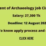 Department of Archaeology Job Circular 2022
