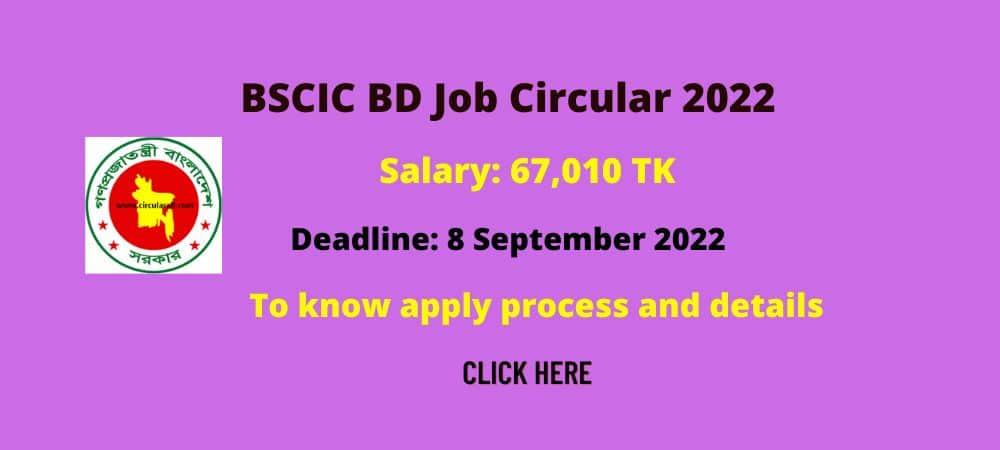 BSCIC BD Job Circular 2022