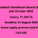 Bangladesh Handloom Board (BHB) BD Job Circular 2022