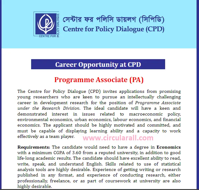 CPD BD Job Circular 2022