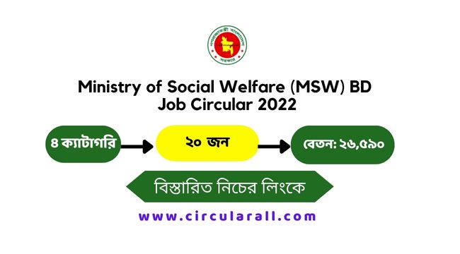 MSW BD Job Circular 2022