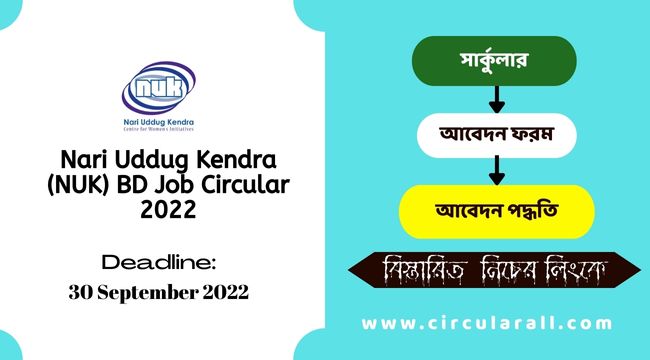 Nari Uddug Kendra (NUK) BD Job Circular 2022